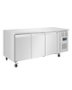 Polar U serie RVS vrieswerkbank 3-deurs op wielen | 1/1GN | 1795x700x860(h)mm 
