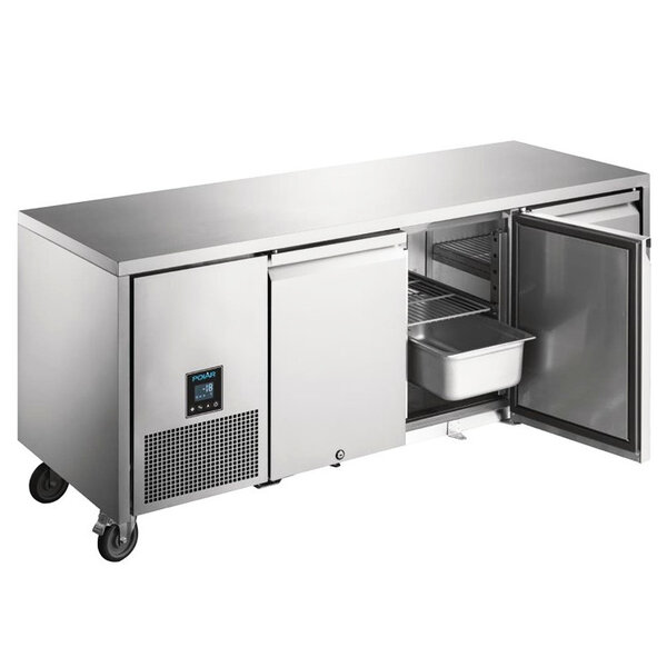 Vrieswerkbank | U-SERIE | 420L | 3 Deuren (1/1 GN) | -18°C/-22°C | Geforceerd | 0.67kW | Touchscreen (Programmeerbaar) | Wielen (Geremd) | 1885x660x850(h)mm