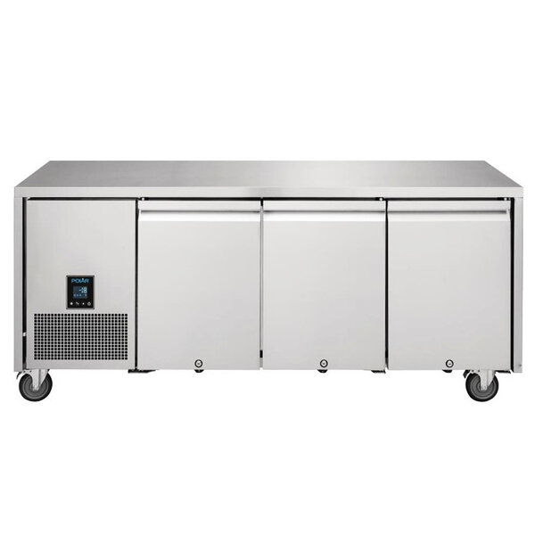 Vrieswerkbank | U-SERIE | 420L | 3 Deuren (1/1 GN) | -18°C/-22°C | Geforceerd | 0.67kW | Touchscreen (Programmeerbaar) | Wielen (Geremd) | 1885x660x850(h)mm