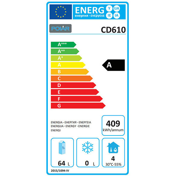 Koelkast | C-SERIE | Energiezuinig | 150L | Wit | +2°C/+5°C | Statisch + Ventilator | Wielen | 600x600x850(h)mm