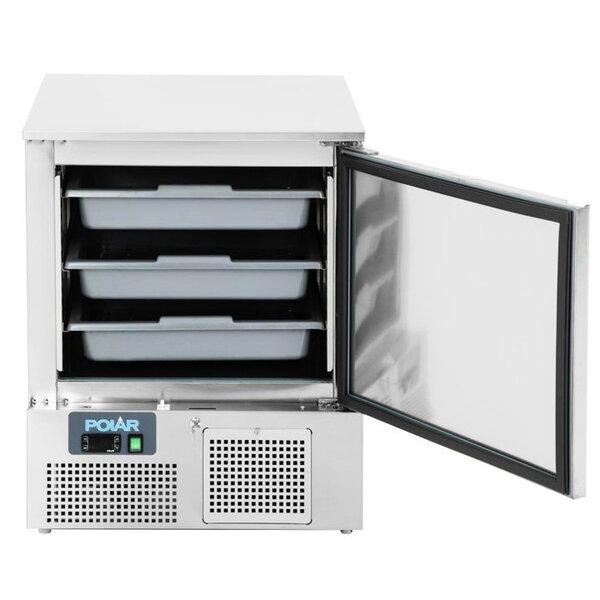 Viskoelkast | U-SERIE | 140L | RVS | -4°C/+4°C | Geforceerd | Incl. 3 Visbakken | 680x700x850(h)mm