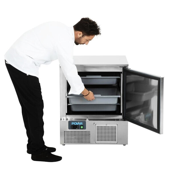 Viskoelkast | U-SERIE | 140L | RVS | -4°C/+4°C | Geforceerd | Incl. 3 Visbakken | 680x700x850(h)mm