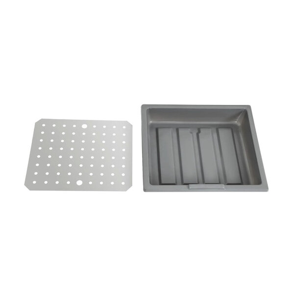 Viskoelkast | U-SERIE | 140L | RVS | -4°C/+4°C | Geforceerd | Incl. 3 Visbakken | 680x700x850(h)mm