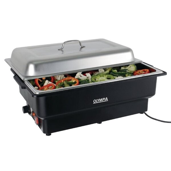 Elektrische RVS chafing dish | 13,5L | 230V | 1/1 GN | 638x347x362(h)mm
