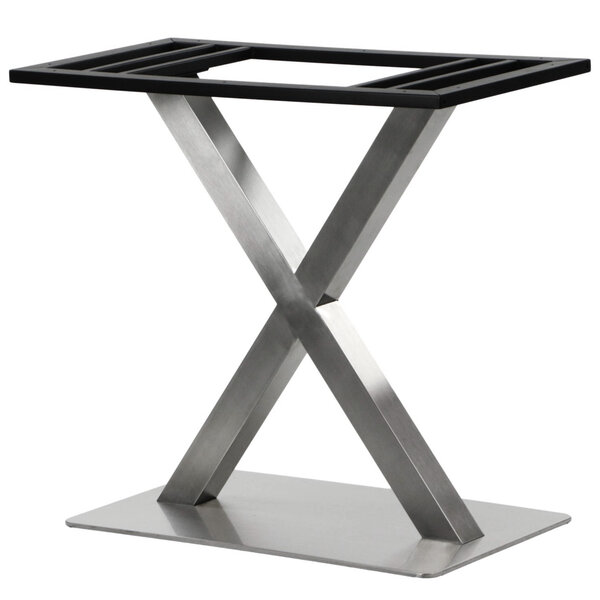 Tafelonderstel | FORMA | RVS | Geborsteld | Indoor | 695x395x730(h)mm
