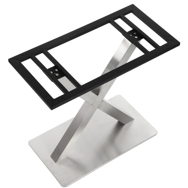 Tafelonderstel | FORMA | RVS | Geborsteld | Indoor | 695x395x730(h)mm