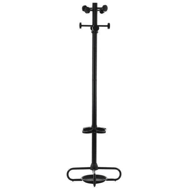 Staande Kapstok | URBAN | Staal (Zwart) | Draaibaar | Parapluhouder + Druppelopvang | 395x395x1730(h)mm