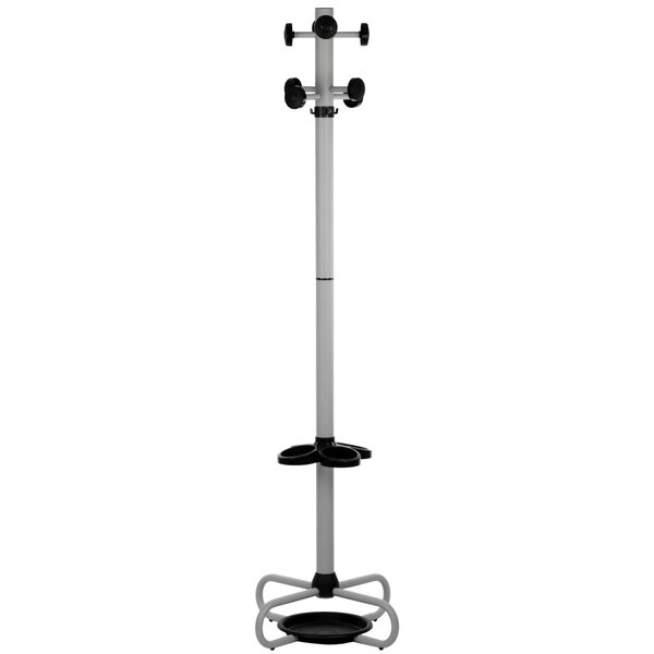 Staande Kapstok | URBAN | Staal (Grijs) | Draaibaar | Parapluhouder + Druppelopvang | 395x395x1730(h)mm