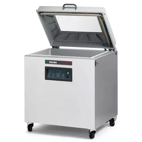 Vacumeermachine | FALCON | Diverse Sealconfiguraties | Sealkamer 760x510x235mm | Sealtijd 15-40sec | Wielen (Geremd) | 682x695x1060(h)mm