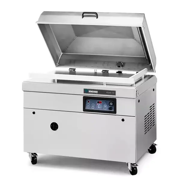 Vacumeermachine | POLAR | Diverse Sealconfiguraties | Sealkamer 1050x620x280mm | Sealtijd 15-40sec | Wielen (Geremd) | 1200x990x1150(h)mm