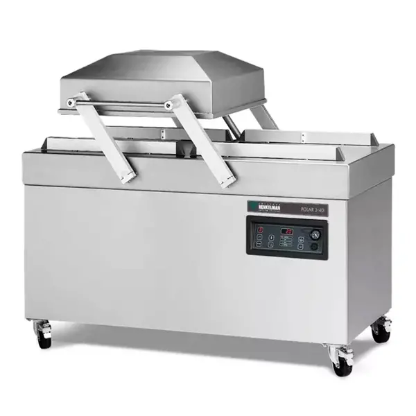 Vacumeermachine | POLAR | Seallengte 4x 620mm (L/R) | Sealkamers 2x 620x400x240mm | Sealtijd 15-40sec | Wielen (Geremd) | 1490x820x1345(h)mm