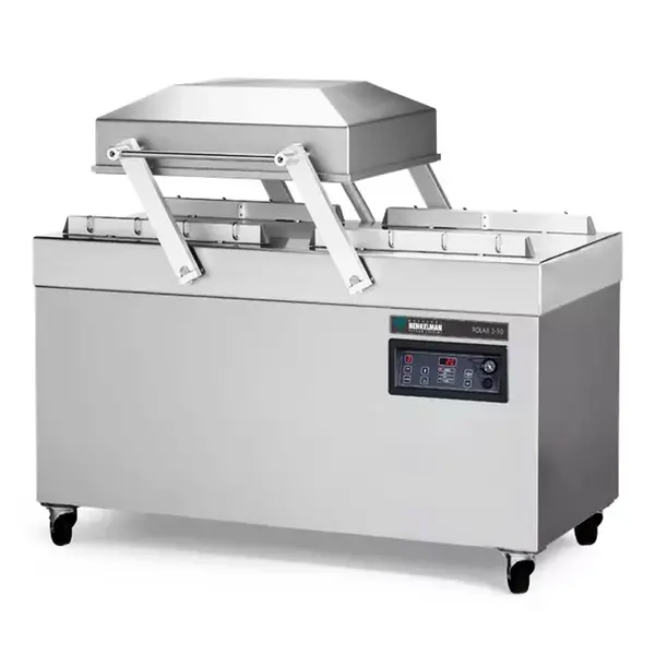 Vacumeermachine | POLAR | Seallengte 4x 620mm (Voor/Achter) | Sealkamers 2x 620x500x240mm | Sealtijd 15-40sec | Wielen (Geremd) | 1480x920x1325(h)mm