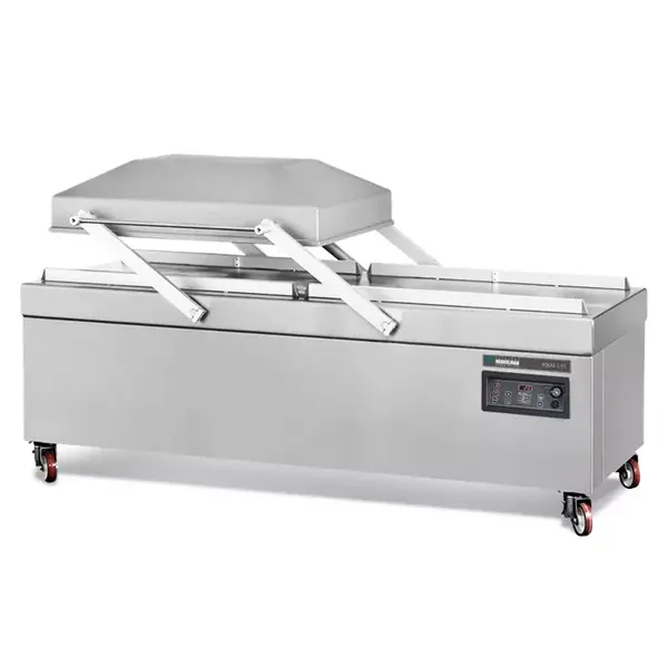 Vacumeermachine | POLAR | Diverse Sealconfiguraties | Sealkamers 2x 1100x730x280mm | Sealtijd 15-40sec | Wielen (Geremd) | 2420x1215x1595(h)mm