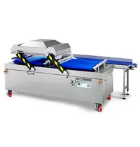 Henkelman Vacumeermachine | TITAAN | Volautomatisch | Seallengte 4x 840mm (L/R) | Sealkamers 2x 890x840x220mm | Sealtijd 30-50sec | Wielen (Geremd) | 2420x1061x1150(h)mm 