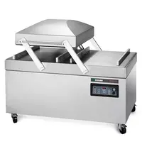 Henkelman Vacumeermachine | ATMOZ | Diverse Sealconfiguraties | Sealkamers 2x 550x880x280mm | Sealtijd 15-40sec | Wielen (Geremd) | 1545x1210x1105(h)mm 