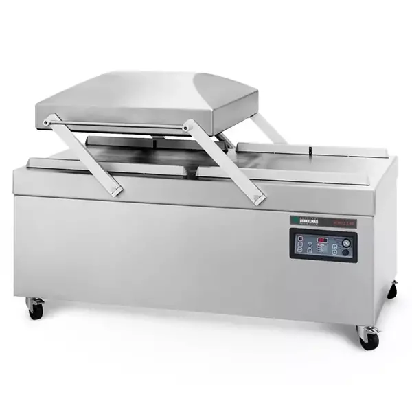 Vacumeermachine | ATMOZ | Seallengte 4x 880mm (Voor/Achter) | Sealkamers 2x 880x870x280mm | Sealtijd 15-40sec | Wielen (Geremd) | 1965x1320x1105(h)mm
