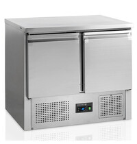 Tefcold Koelwerkbank | 260L | 2 Deuren (1/1 GN) | +2°C/+10°C | Statisch + Ventilator | 900x700x877(h)mm 