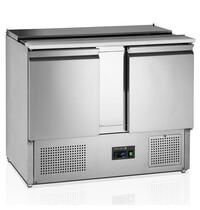 Tefcold Saladette | 270L | 2 Deuren (1/1 GN) | Boven 3x 1/1 GN | +2°C/+10°C | Statisch + Ventilator | Schuif-/Klapdeksel + Snijblad | 1045x700x877(h)mm 