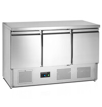 Tefcold Koelwerkbank | 400L | 3 Deuren (1/1 GN) | +2°C/+10°C | Statisch + Ventilator | 1365x700x877(h)mm 