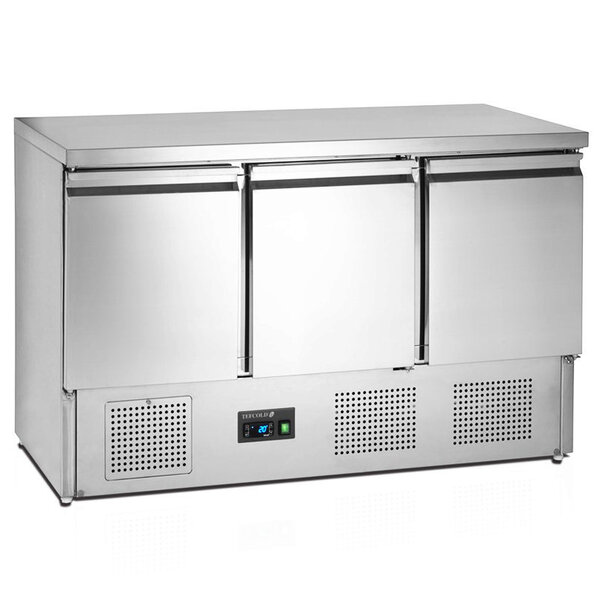 Koelwerkbank | 400L | 3 Deuren (1/1 GN) | +2°C/+10°C | Statisch + Ventilator | 1365x700x877(h)mm