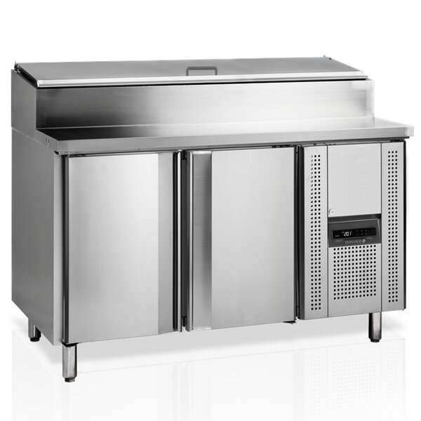Saladette | 320L | 2 Deuren (1/1 GN) | Boven 7x 1/3 GN | +2°C/+10°C | Geforceerd | Klapdeksel | 1360x715x880/1080(h)mm