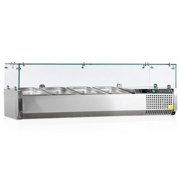 Opzetkoelvitrine | VK33 | 4x 1/4 GN + 1x 1/6 GN | +2°C/+10°C | 1200x335x435(h)mm
