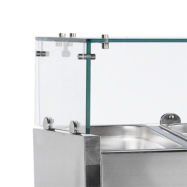 Opzetkoelvitrine | VK38 | 1x 1/2 GN + 2x 1/3 GN + 2x 1/6 GN | +2°C/+10°C | 1200x395x435(h)mm