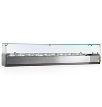 Tefcold Opzetkoelvitrine | VK33 | 9x 1/4 GN + 1x 1/6 GN | +2°C/+10°C | 2000x335x435(h)mm 