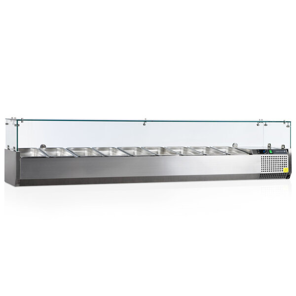 Opzetkoelvitrine | VK33 | 9x 1/4 GN + 1x 1/6 GN | +2°C/+10°C | 2000x335x435(h)mm
