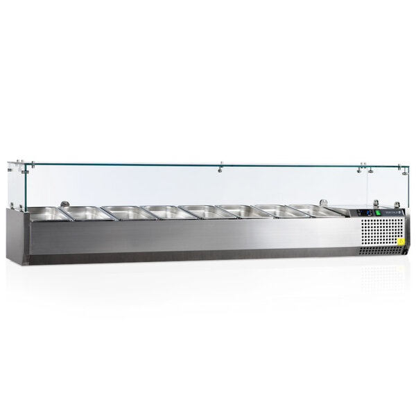 Opzetkoelvitrine | VK38 | 7x 1/3 GN + 2x 1/6 GN | +2°C/+10°C | 1800x395x435(h)mm