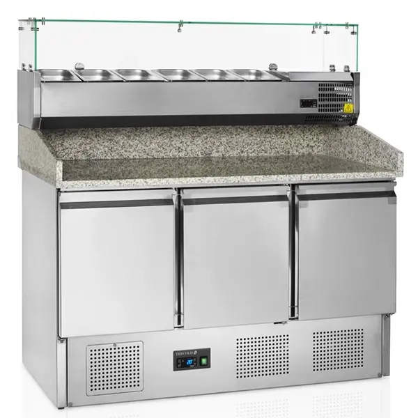 Opzetkoelvitrine | VK33 | 5x 1/4 GN + 1x 1/6 GN | +2°C/+10°C | 1400x335x435(h)mm