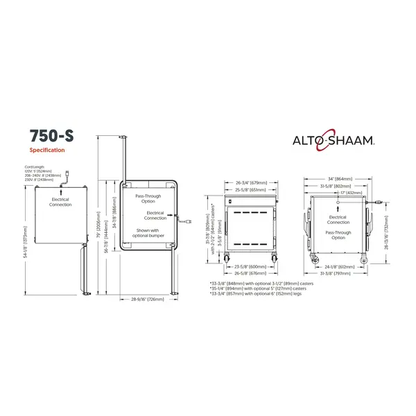 Warmhoudkast | 10x 1/1 GN | 16°C/93°C | 1kW (230V) | Wielen (Geremd) | 676x797x809(h)mm