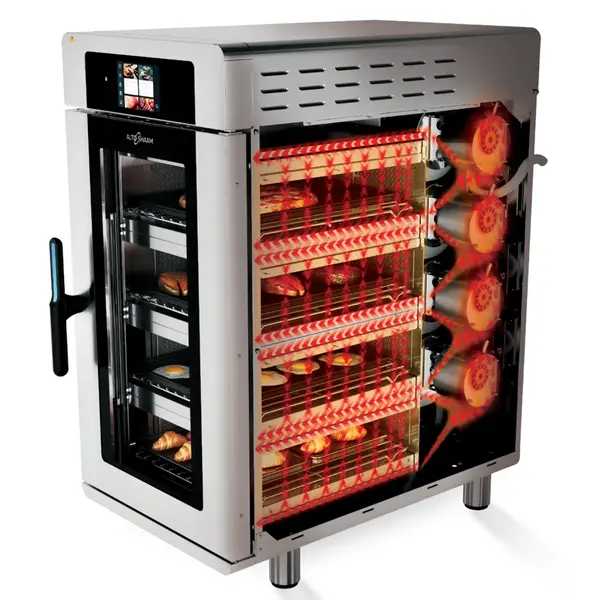 High Speed Oven | VECTOR | 3x 1/1 GN (Onafhankelijk Instelbaar) | 30°C/256°C | 9.6kW (400V) | Touchscreen | Optioneel WiFi + App | 533x993x904(h)mm