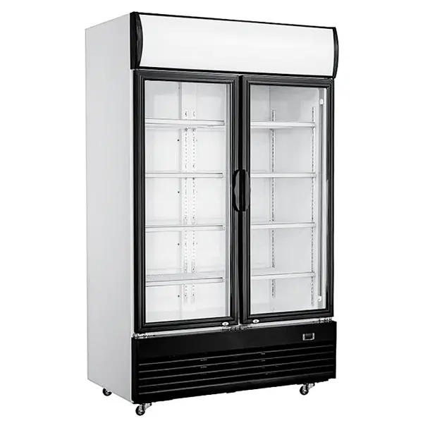 Koelkast | 1010L | Zwart/Wit | +2°C/+10°C | Geforceerd | Draaideuren | Wielen (Geremd) | 1200x730x2072(h)mm