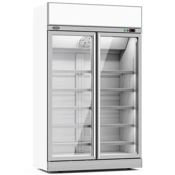 Koelkast | 1000L | Wit | 0°C/+10°C | Geforceerd | 0.48kW | Klapdeuren | Wielen (Geremd) | 1235x710x2092(h)mm