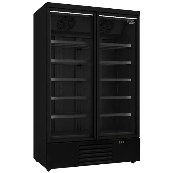 Vrieskast | 1000L | Zwart | -18°C/-22°C | Geforceerd | Draaideuren | Wielen (Geremd) | 1253x710x1997(h)mm