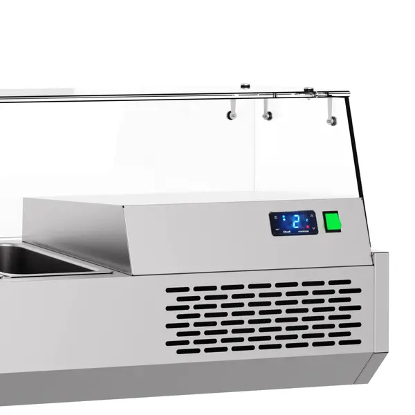 Opzetkoelvitrine | 6x 1/3 GN | +4°C/+10°C | 1550x390x460(h)mm