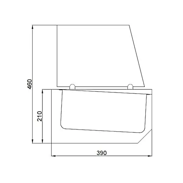 Opzetkoelvitrine | 6x 1/3 GN | +4°C/+10°C | 1550x390x460(h)mm