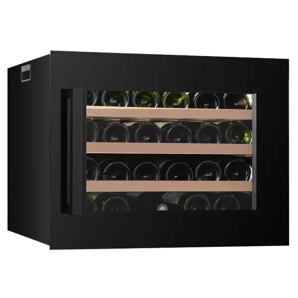 Inbouw-Wijnkoelkast | 51L (24x 75cl) | Zwart | 1 Zone | +5°C/+20°C | Geforceerd | 592x555x455(h)mm