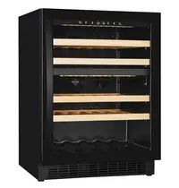 CombiSteel Wijnkoelkast | 119L (39x 75cl) | Zwart | 2 Zones | +5°C/+20°C | Geforceerd | 595x570x820(h)mm 