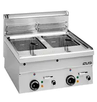 MBM Italy Friteuse | MINIMA 600 | Elektrisch | 10+10L | 90°C/190°C | 18kW (400V) | Aftapkranen | 600x600x270(h)mm