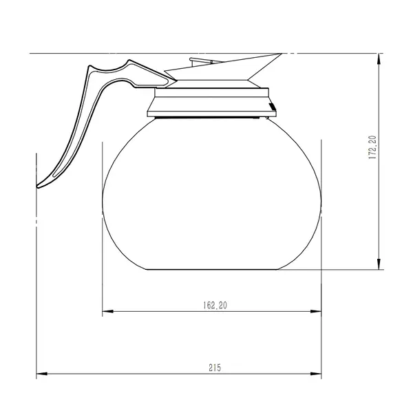 Koffiekan | Glas | 1.8L | CombiSteel Koffiezetapparaten | 215x162x172(h)mm