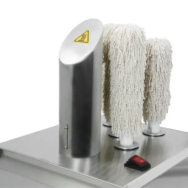Glazenpoleermachine | RVS | 5 Borstels | Luchtstroom 85°C | 1.2kW (230V) | 330x330x510(h)mm