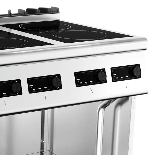 Inductiefornuis | BASE 700 | 4 Kookpunten | 14kW (400V) | Open Onderkast | 800x700x900(h)mm