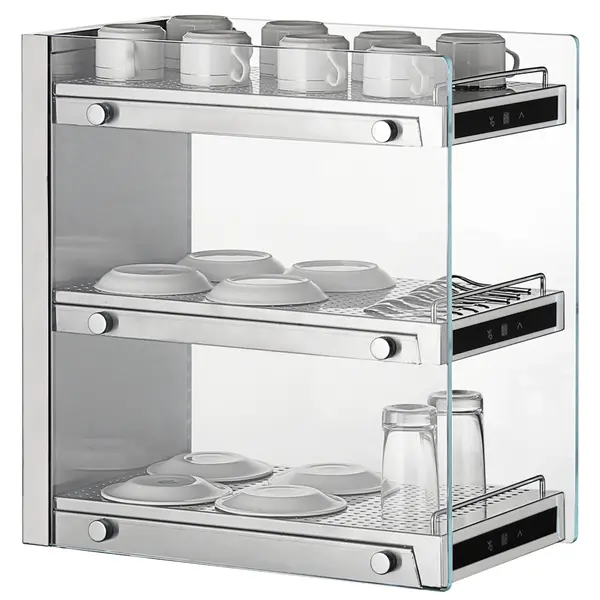 Kopjesverwarmer | RVS | 3 Niveaus | 30°C/60°C | 0.3kW (230V) | 309x535x582(h)mm