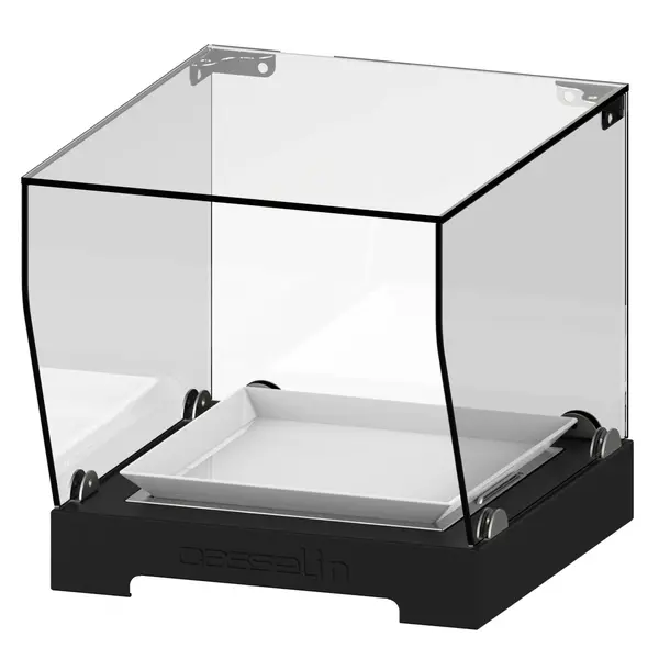 Buffetvitrine | Zwart | Eutectische Koeling | Incl. Serveerschaal (300x300) | 380x460x395(h)mm