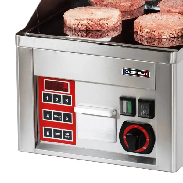 Bakplaat/Contactgrill | CLAM | Enkel | Glad Oppervlak 320x480 (Verchroomd) | 50°C/300°C | 6kW (2x 230V) | Timer + Programmering | 330x660x400(h)mm
