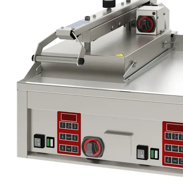 Mossel-Contactgrill | Dubbel | Glad Oppervlak 650x480 (Verchroomd) | 50°C/300°C | 9kW (3x 230V) | 660x760x470(h)mm