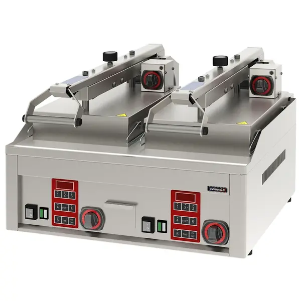 Mossel-Contactgrill | Dubbel | Glad Oppervlak 650x480 (Verchroomd) | 50°C/300°C | 9kW (3x 230V) | 660x760x470(h)mm