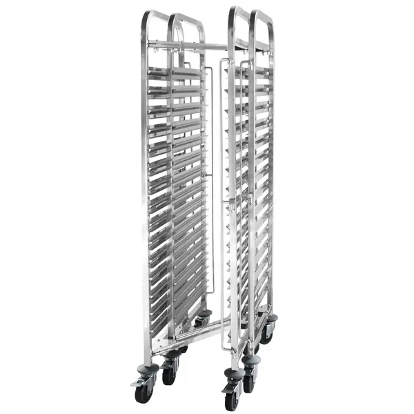 Regaalwagen | RVS | 15 Etages (1/1 GN) | Wielen (Geremd) | Inschuifbaar | 445x610x1710(h)mm